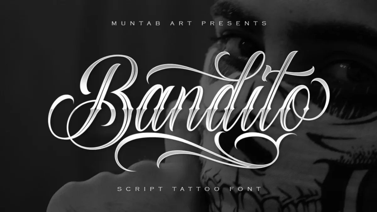 Bandito Script - Tattoo font