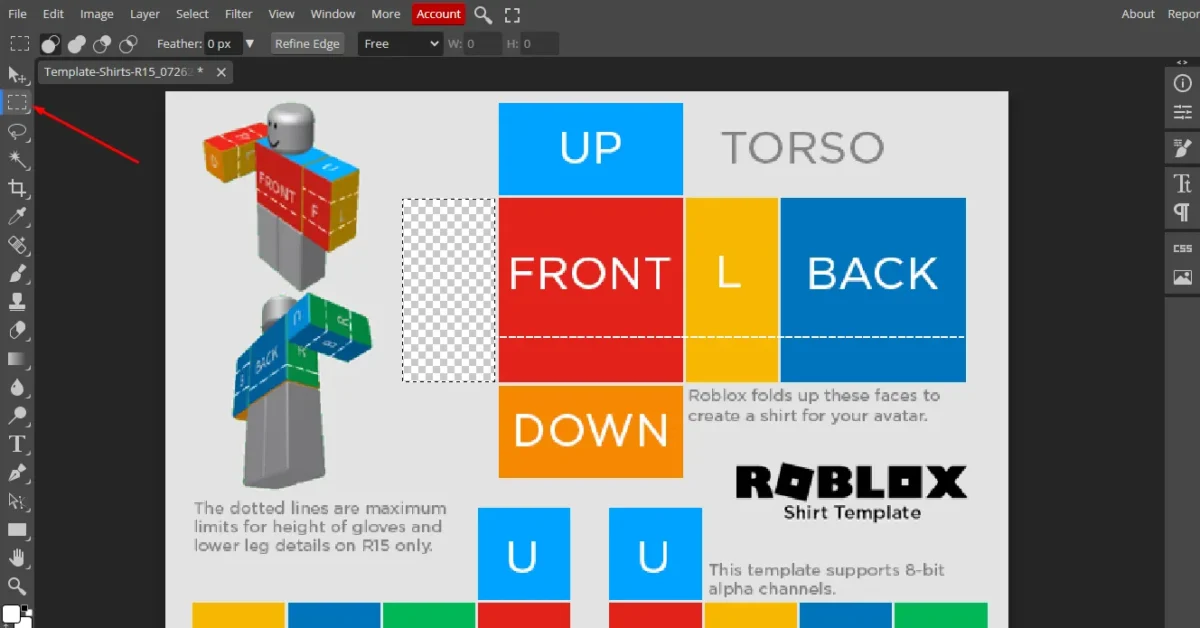 Free Roblox Transparent Shirt Template Design Template  PIXLR