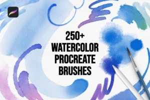250+ Watercolor Procreate Brushes From Creative Fabrica