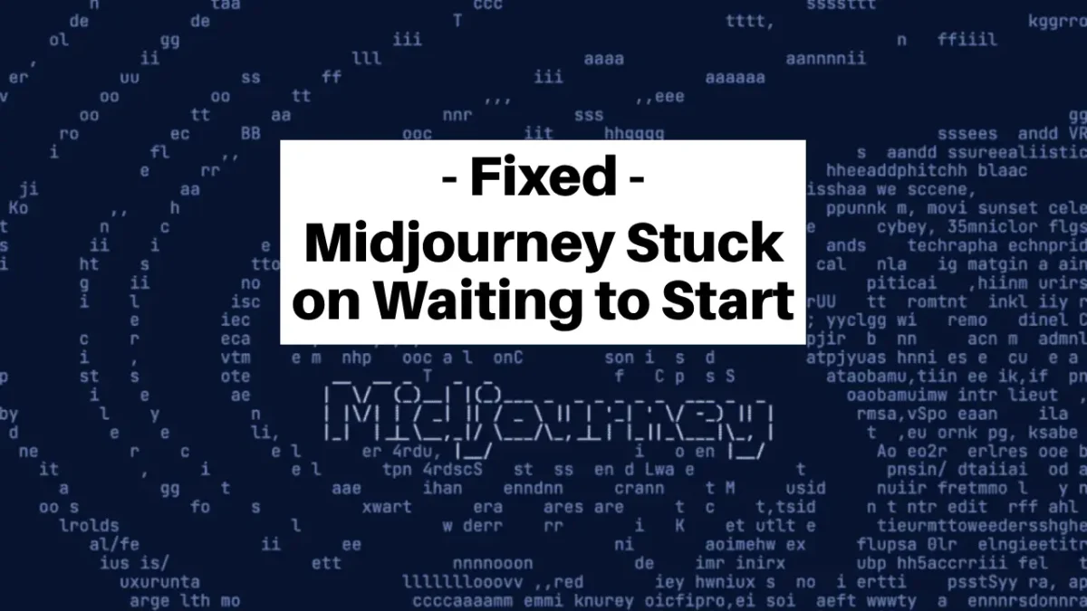 Midjourney Stuck on Waiting to Start