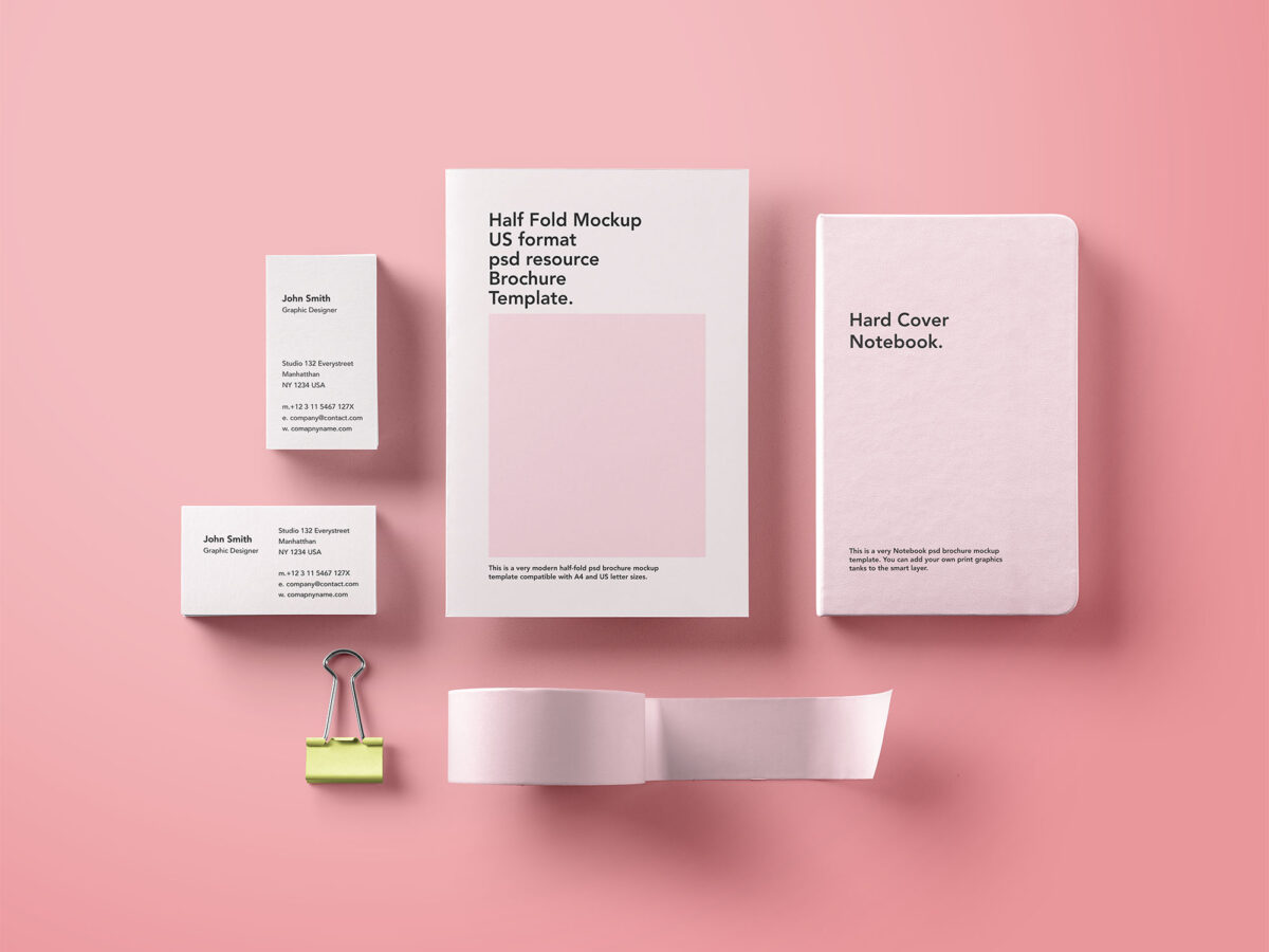 Minimal Stationery and Branding Mockup (PSD)