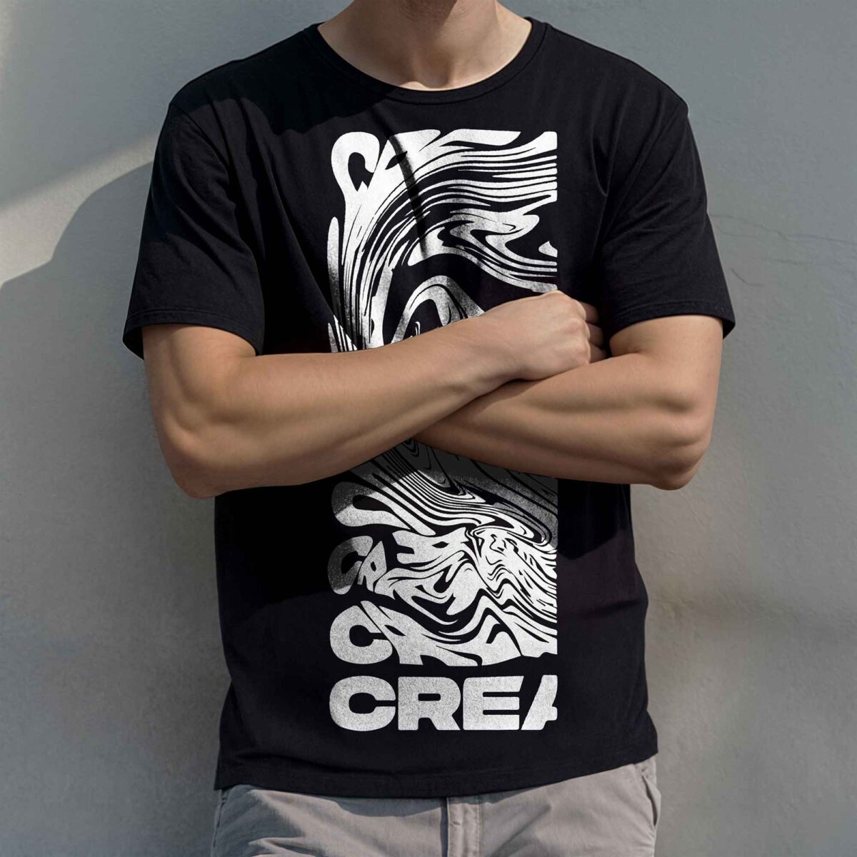 Male Black T shirt Mockup