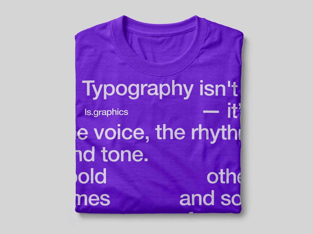 Minimal Folded T Shirt Mockup