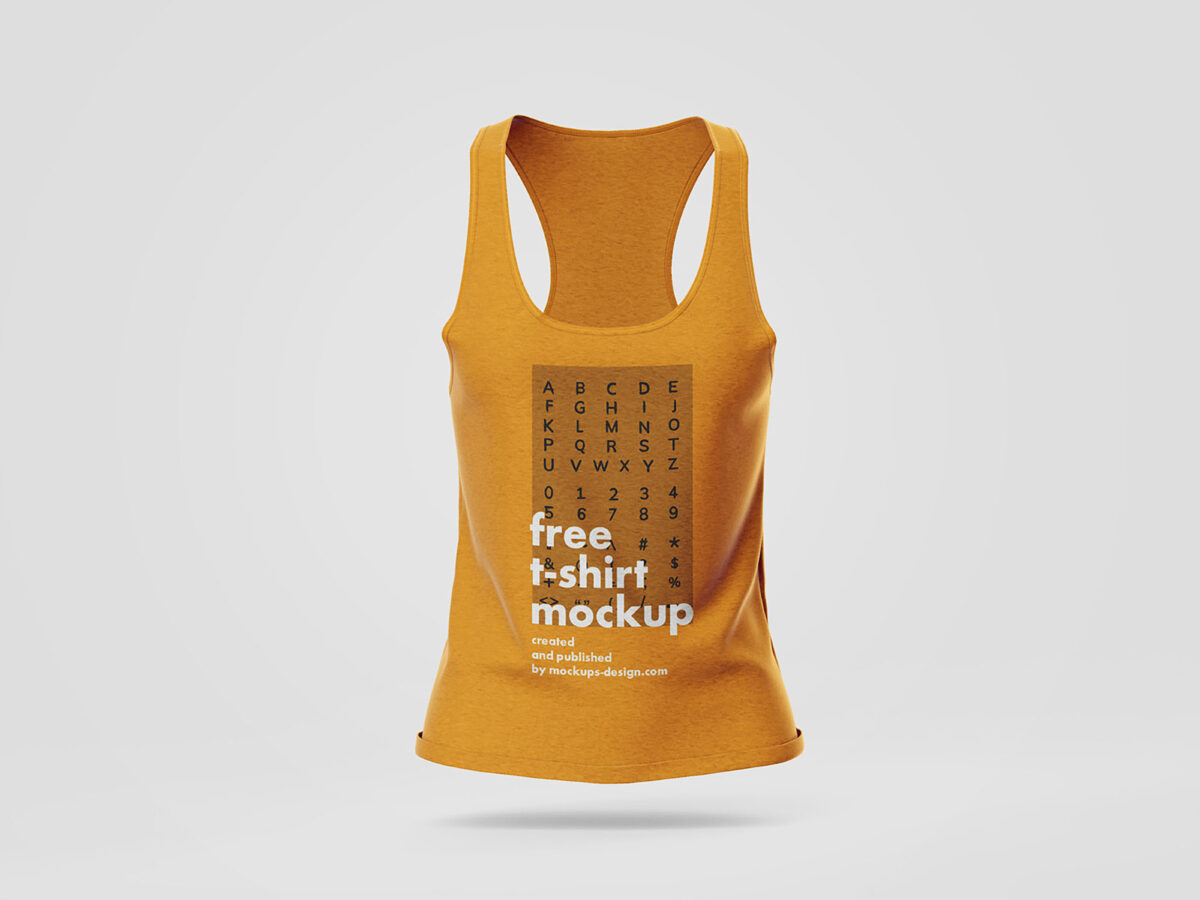 Womens Sleeveless T shirt Mockup 1