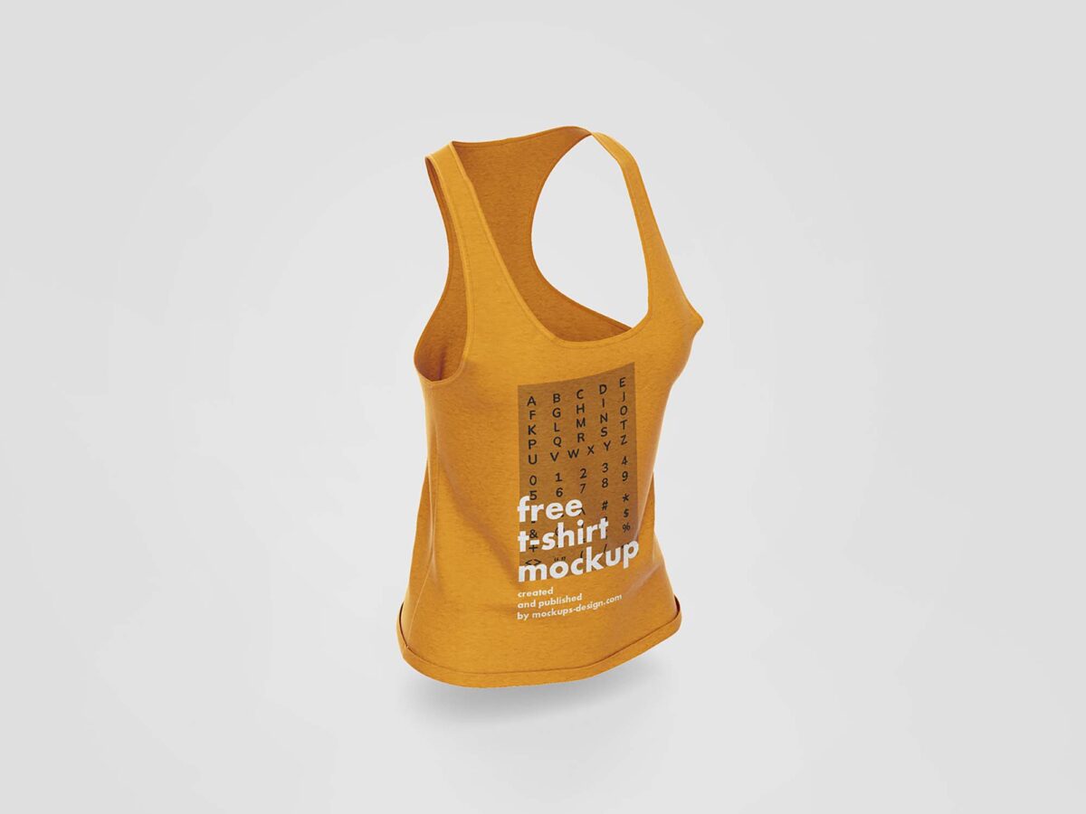 Womens Sleeveless T shirt Mockup 2