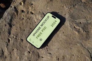 iPhone Pro on Rock Mockup