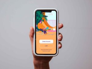 phone with cover mockup