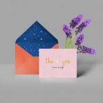 Thank You Card & Envelope Mockup