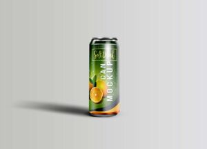 Free Soft Drink Can Mockup (PSD)